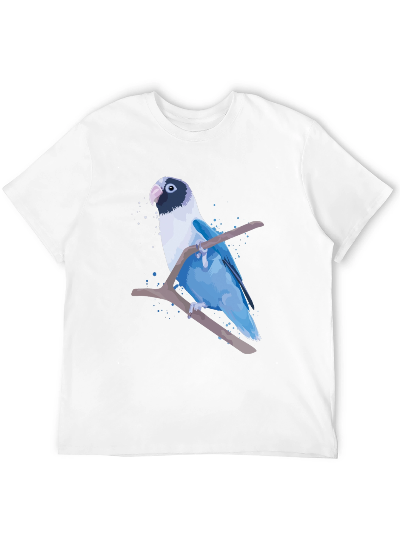 Blue Parrot Graphic Print T-Shirt