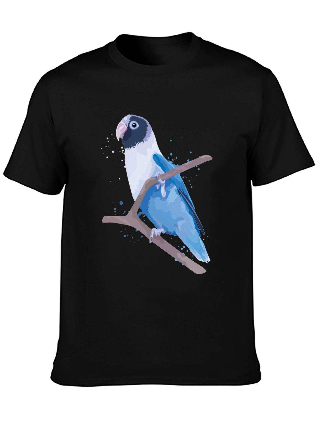 Blue Parrot Graphic Print T-Shirt