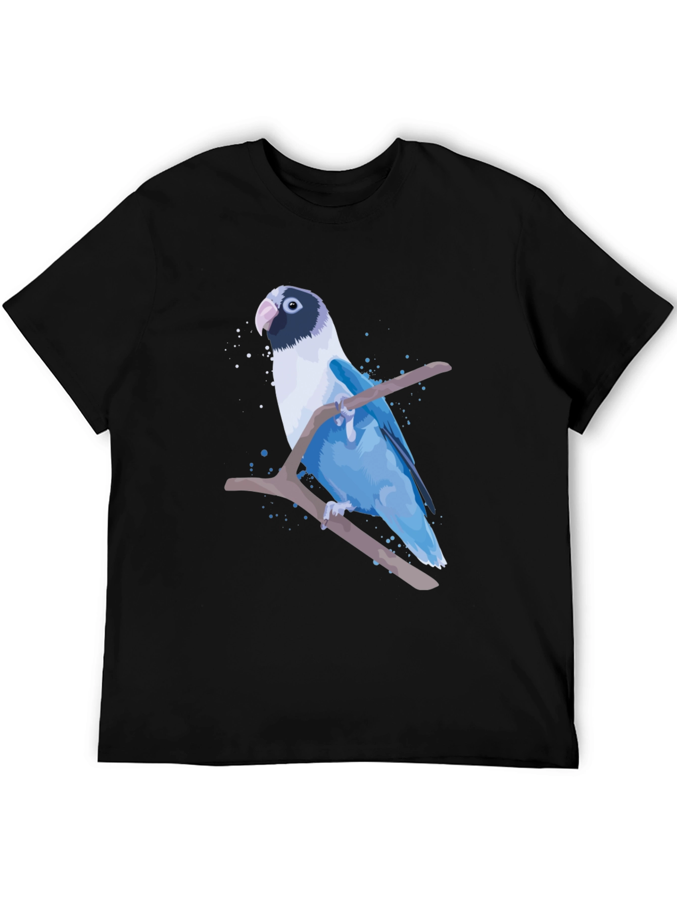 Blue Parrot Graphic Print T-Shirt