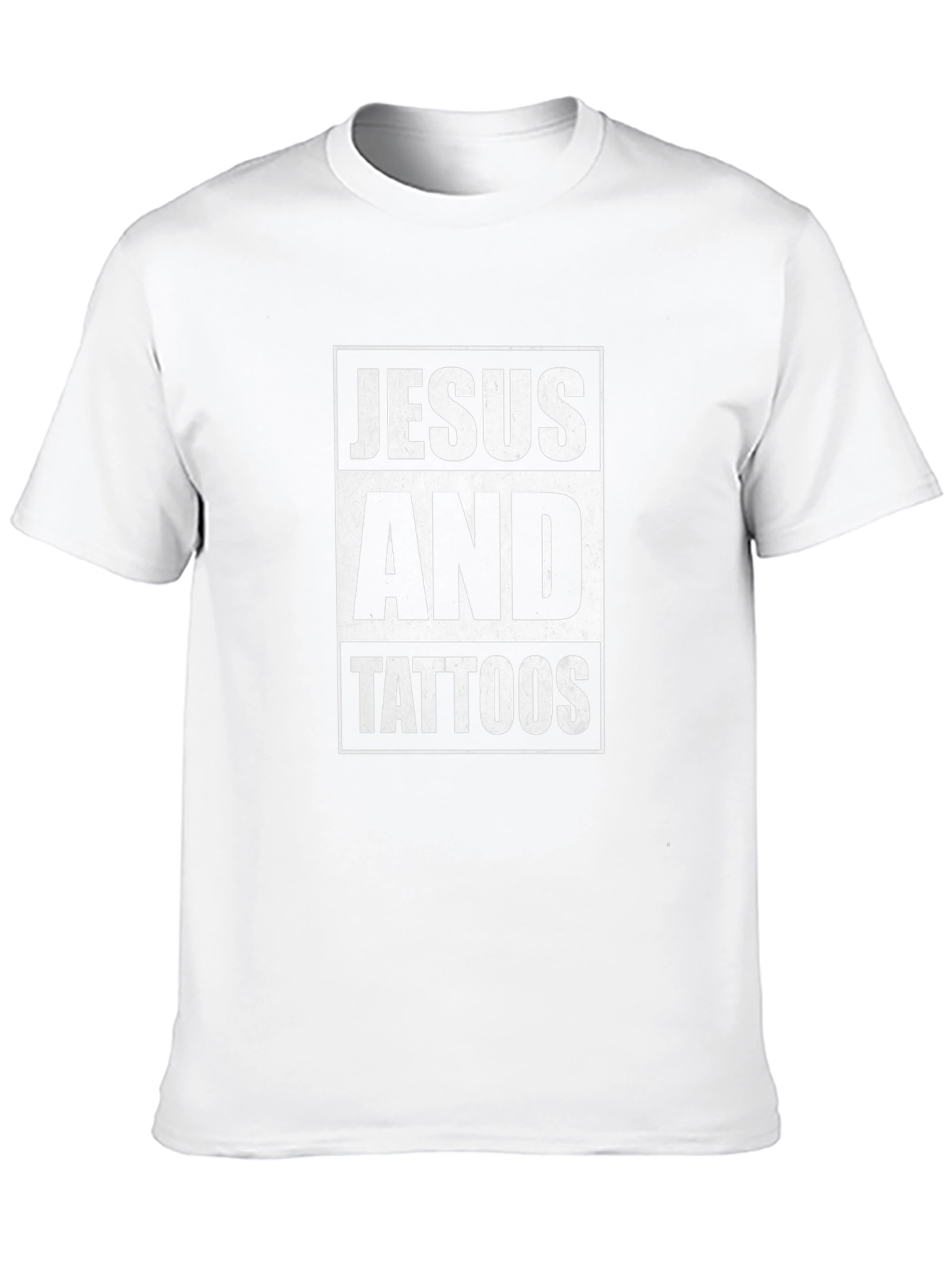 Jesus and Tattoos Graphic Tee - Black Cotton Blend