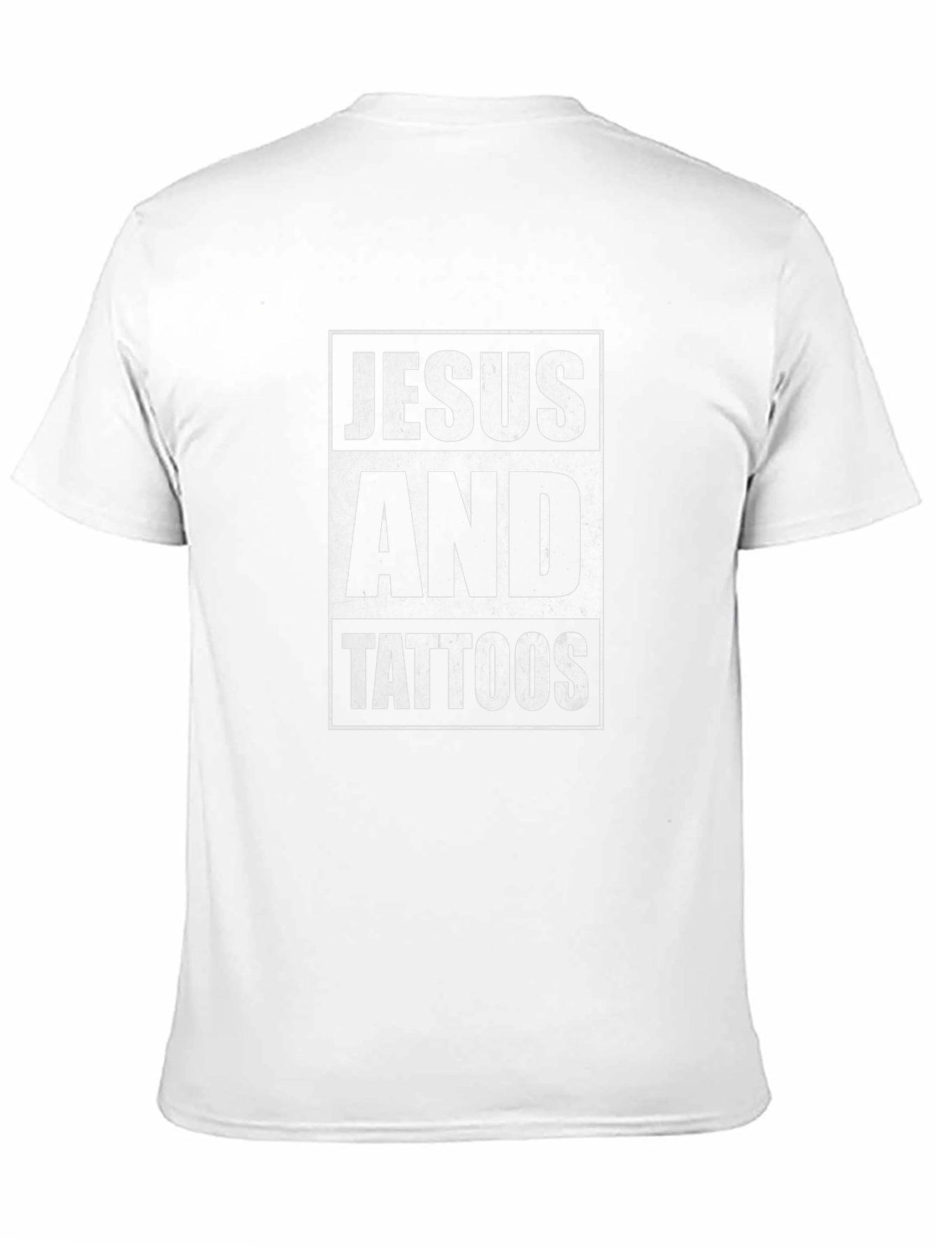 Jesus and Tattoos Graphic Tee - Black Cotton Blend