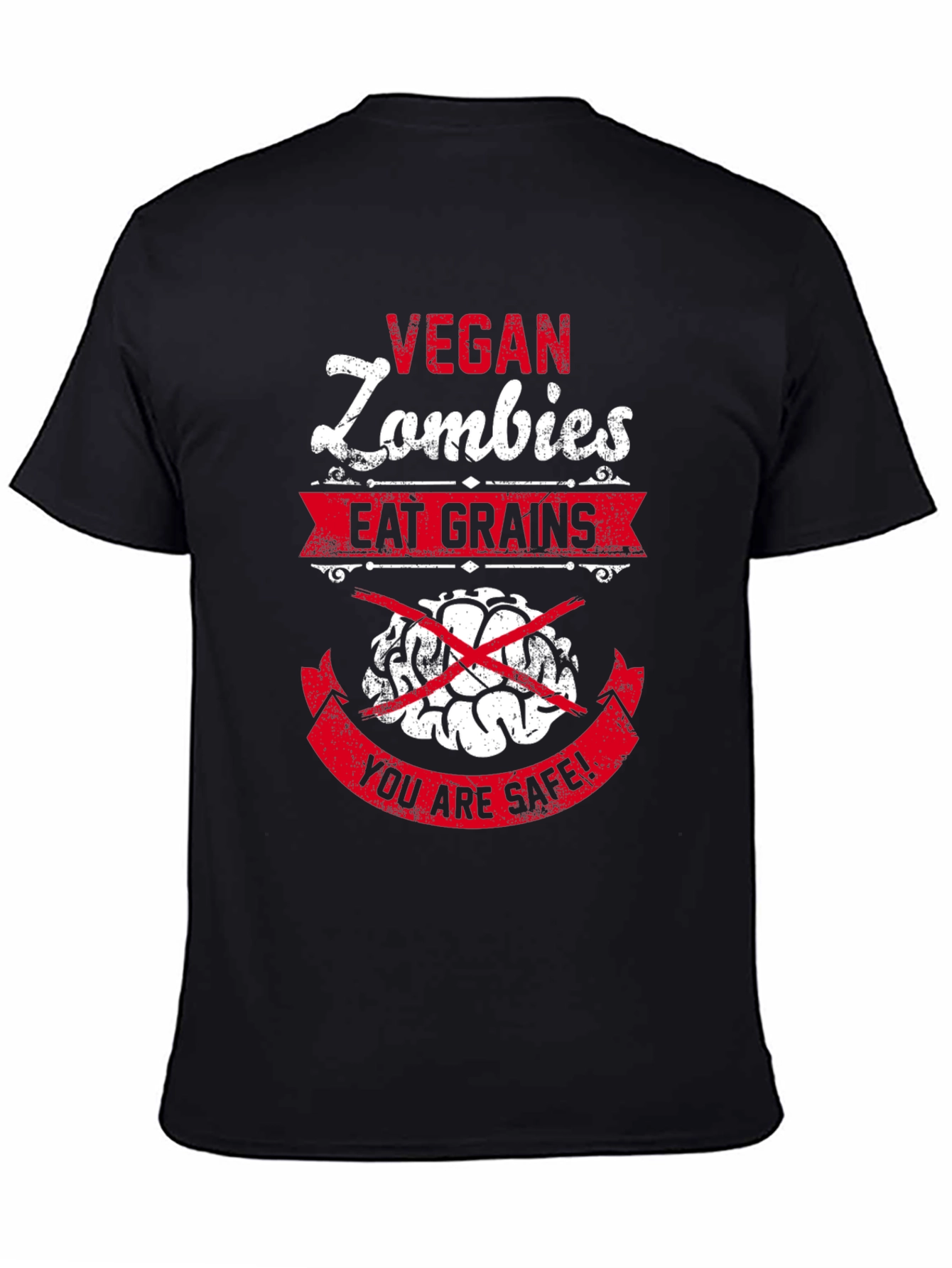 Vegan Zombie T-Shirt - Brains Beware!