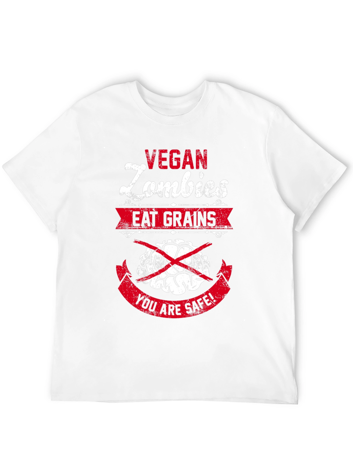 Vegan Zombie T-Shirt - Brains Beware!