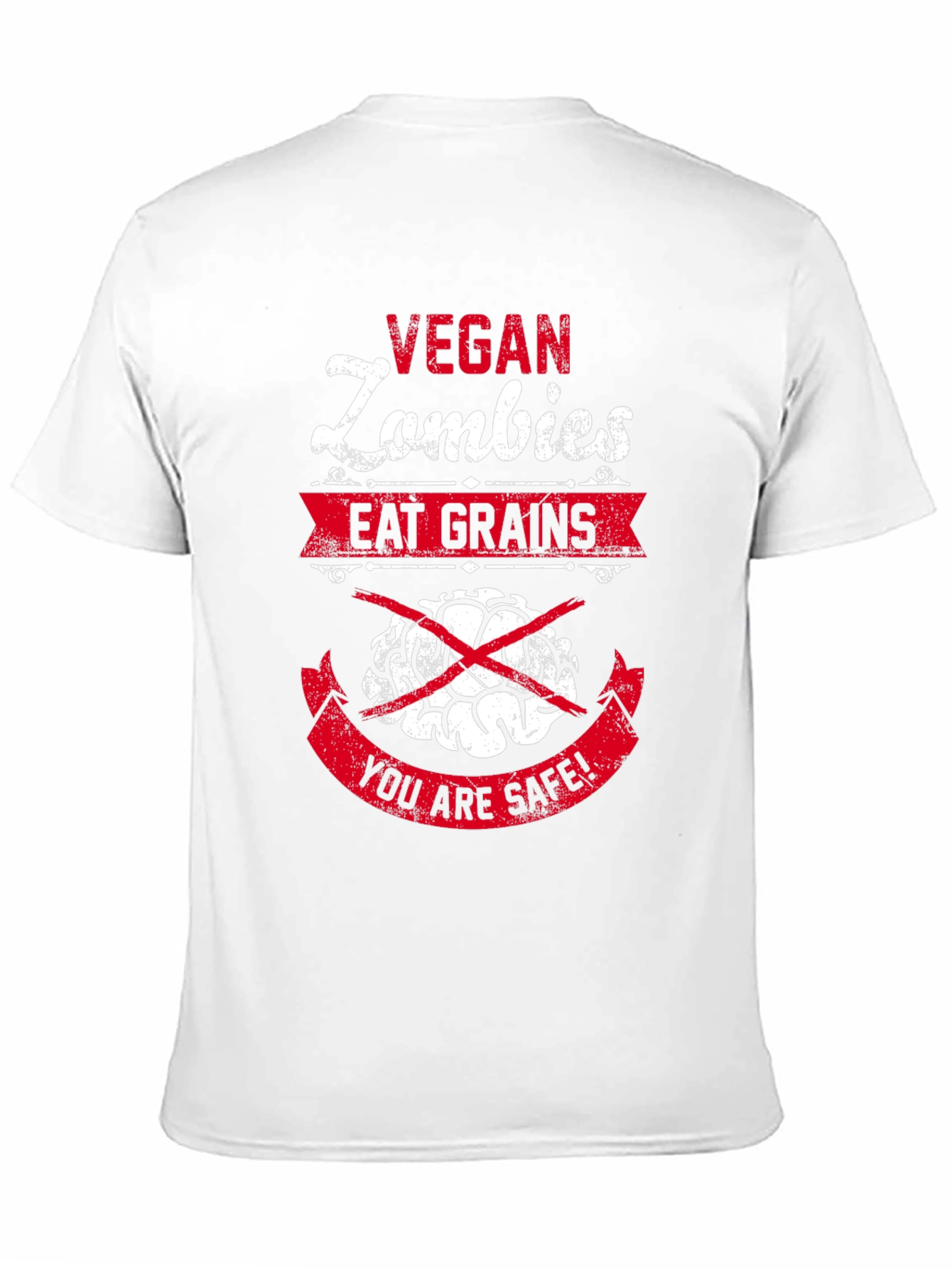 Vegan Zombie T-Shirt - Brains Beware!
