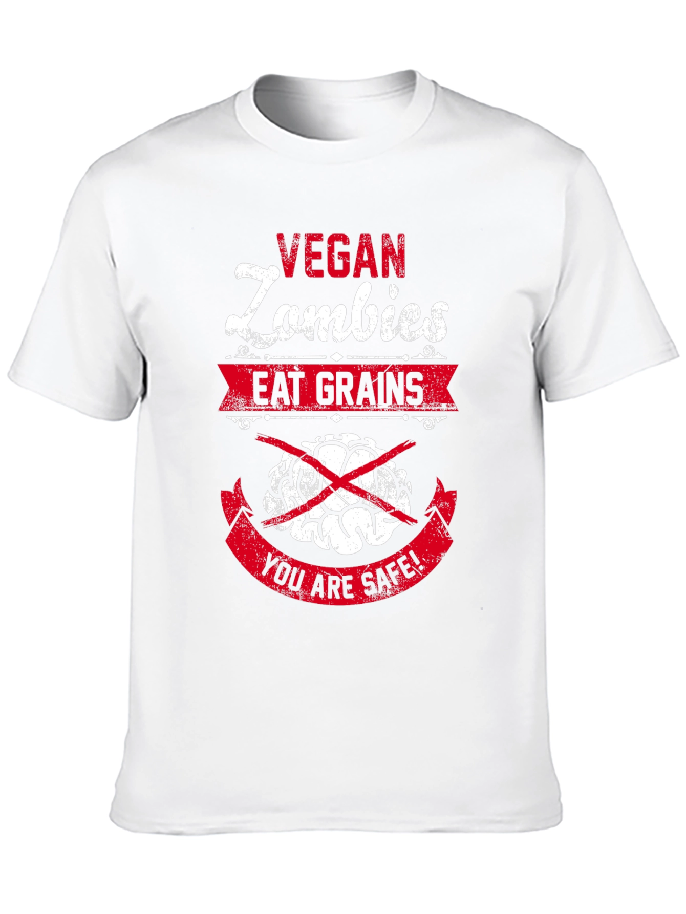 Vegan Zombie T-Shirt - Brains Beware!