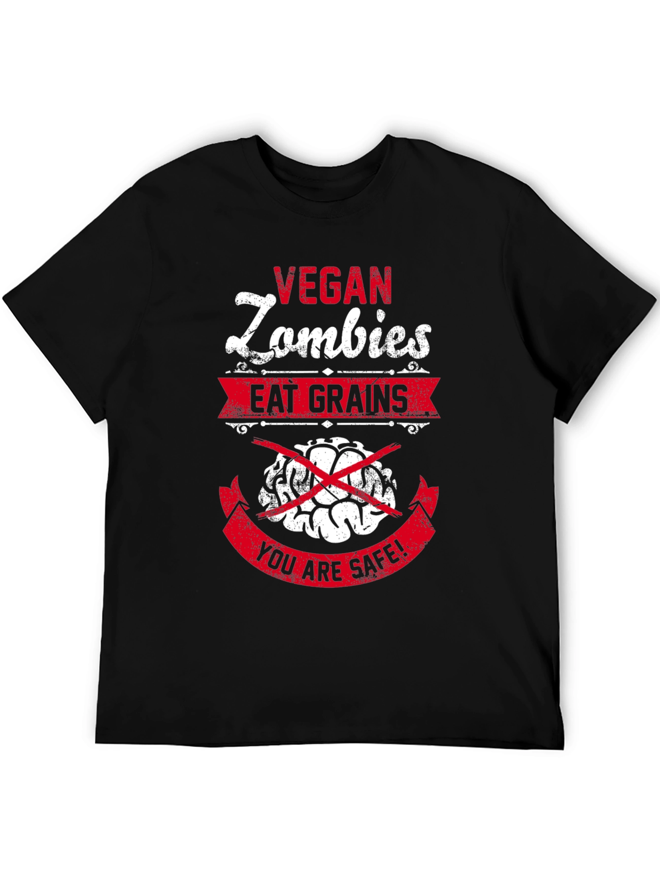Vegan Zombie T-Shirt - Brains Beware!
