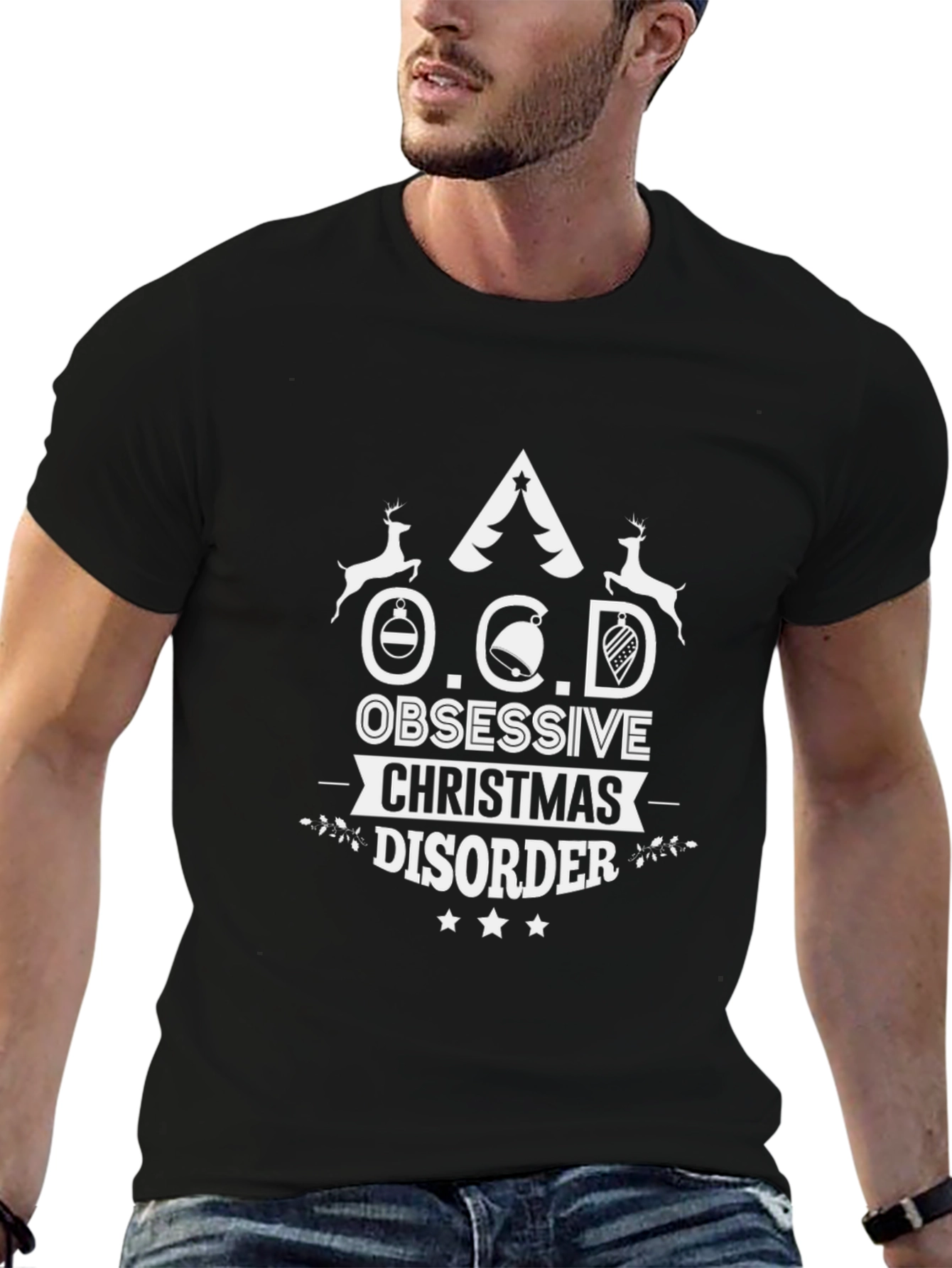 Funny OCD Christmas Disorder T-Shirt