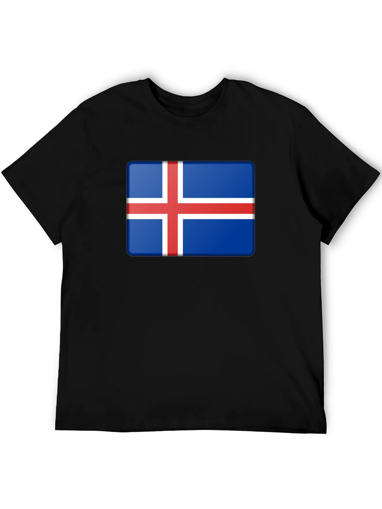 Iceland Flag Graphic Tee - Black