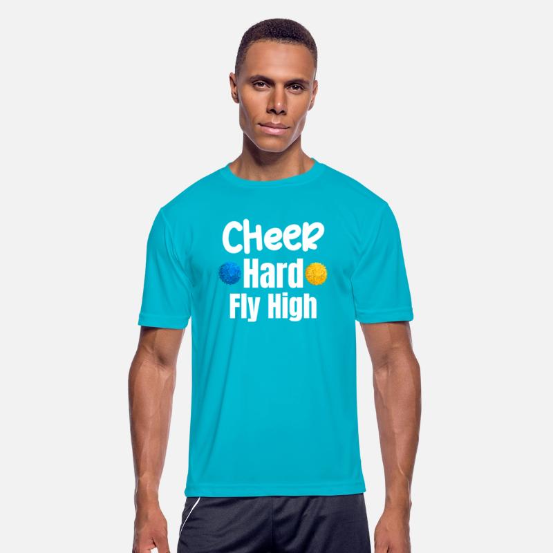 Cheer Hard Fly High Funny Flyer Football Backspot