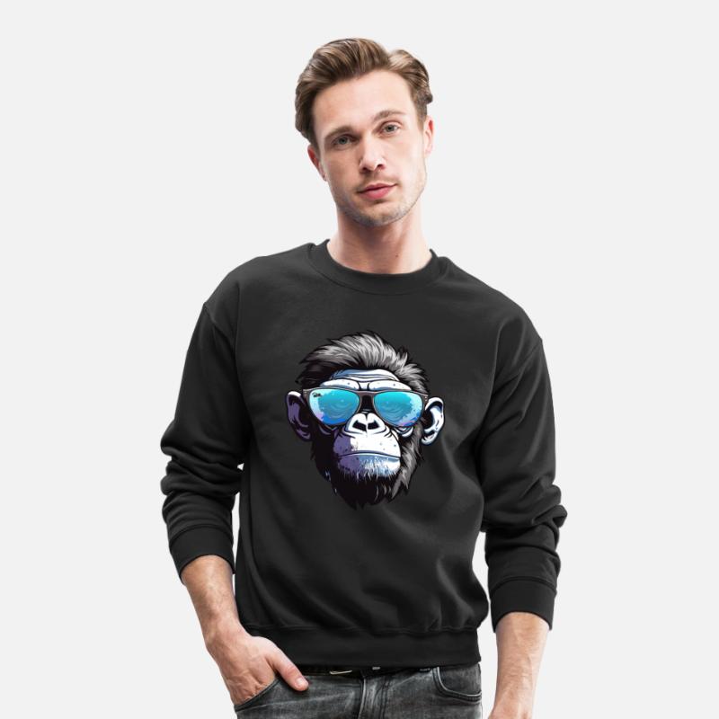 Chic Chimp: Elegance in Blue Shades