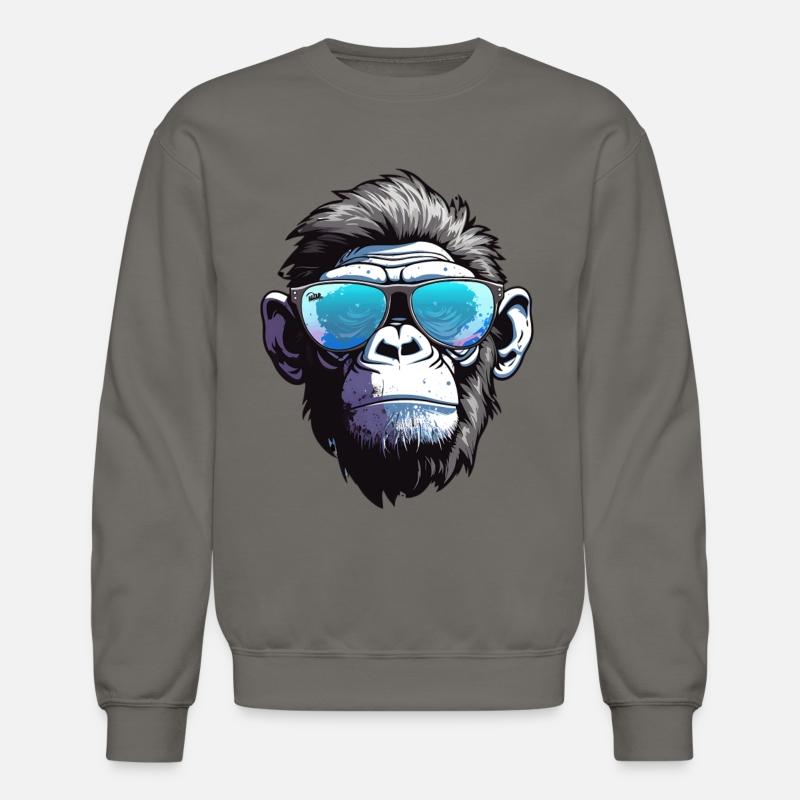 Chic Chimp: Elegance in Blue Shades