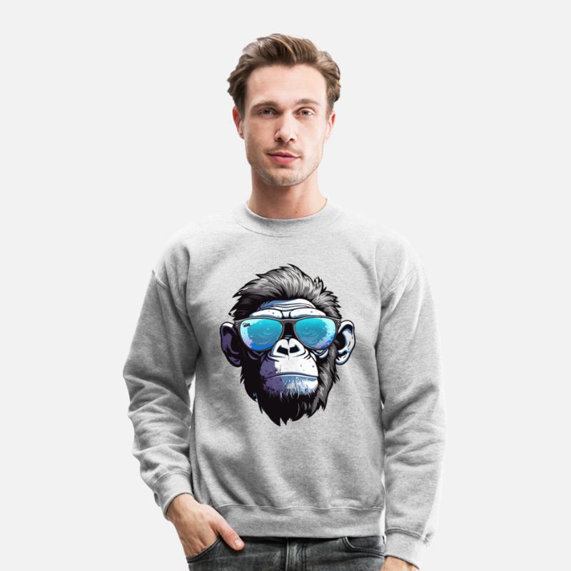 Chic Chimp: Elegance in Blue Shades