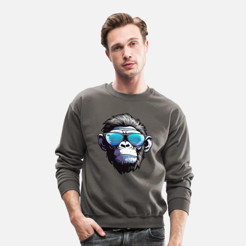 Chic Chimp: Elegance in Blue Shades