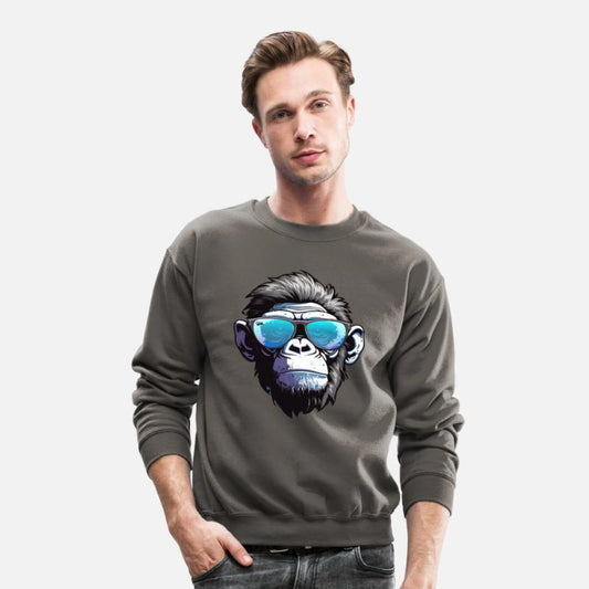 Chic Chimp: Elegance in Blue Shades