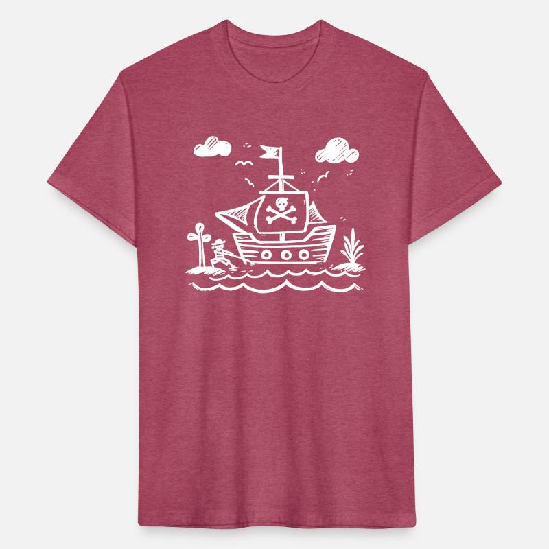 Children Drawing Pirate Ship Vector Custom Colors