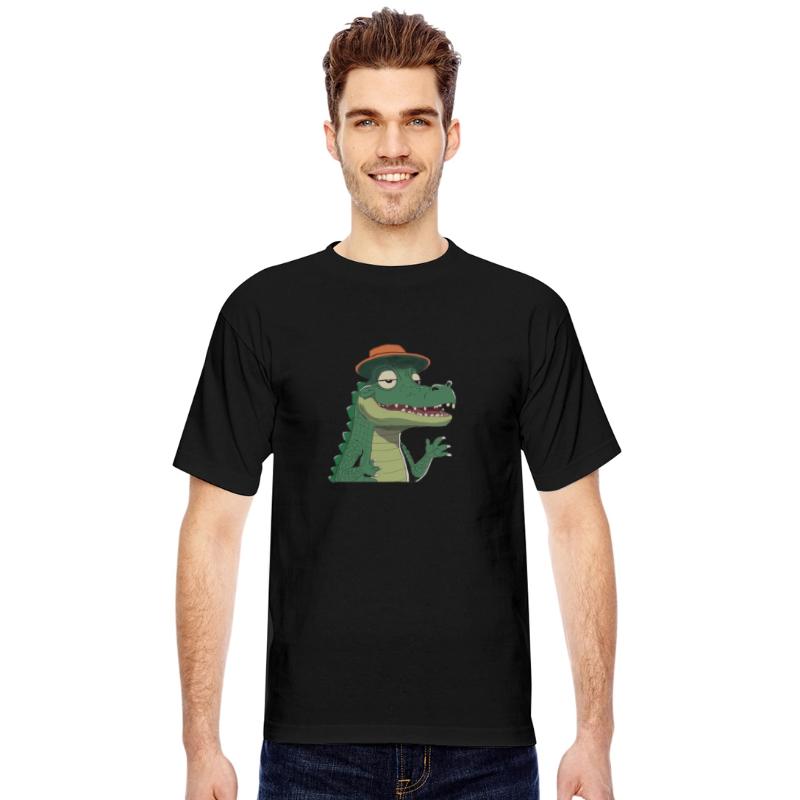 Chill Croc with a Hat Funny Cartoon Alligator