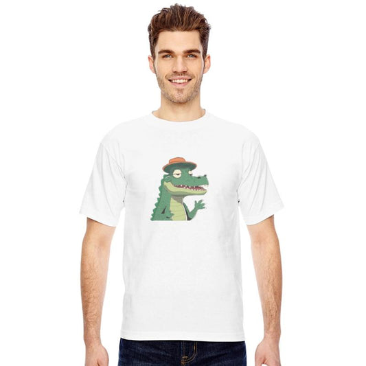 Chill Croc with a Hat Funny Cartoon Alligator