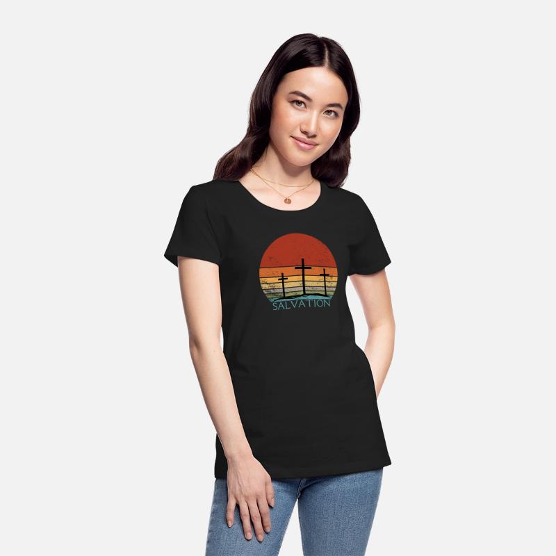 Christian Cross Sunset Silhouette Design