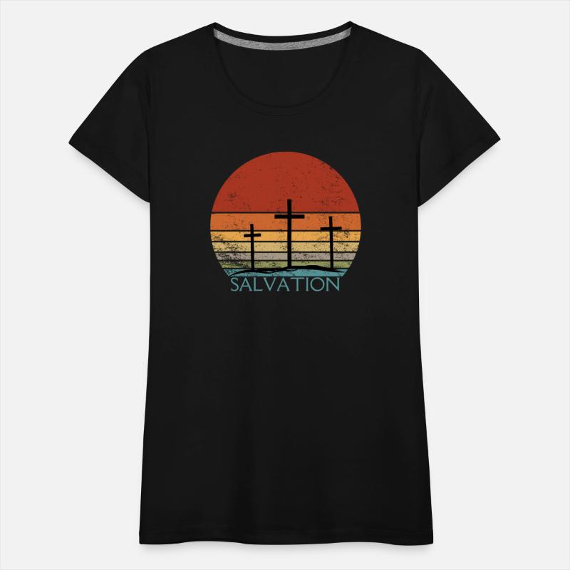 Christian Cross Sunset Silhouette Design