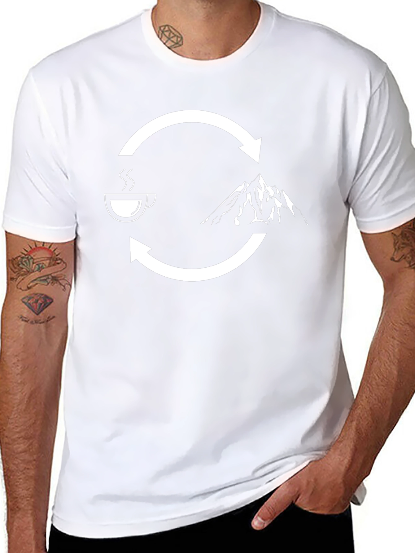 Coffee to Mountains Cycle T-Shirt - Adventure Ready!