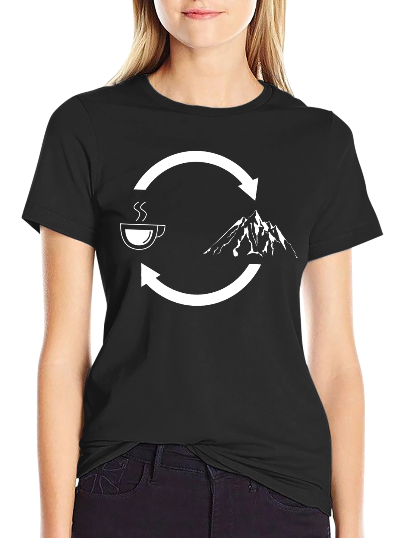 Coffee to Mountains Cycle T-Shirt - Adventure Ready!