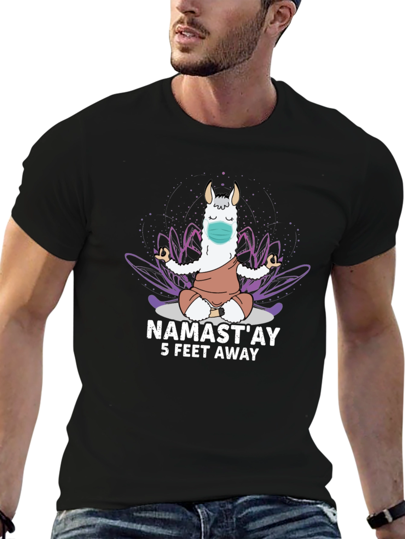 Namastay 5 Feet Away Graphic T-Shirt