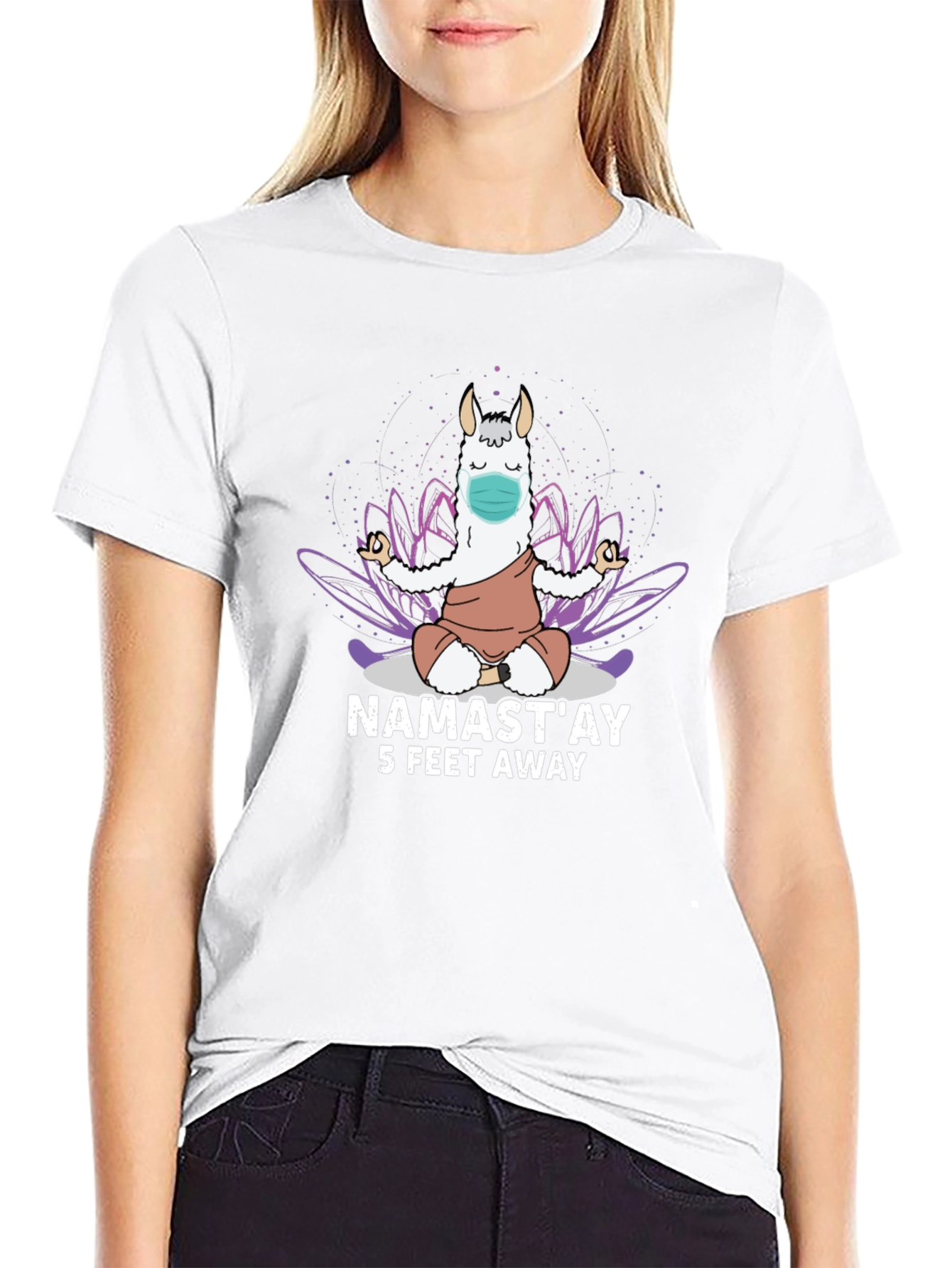 Namastay 5 Feet Away Graphic T-Shirt