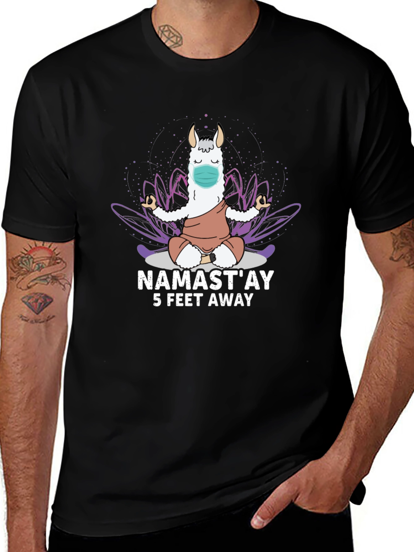 Namastay 5 Feet Away Graphic T-Shirt