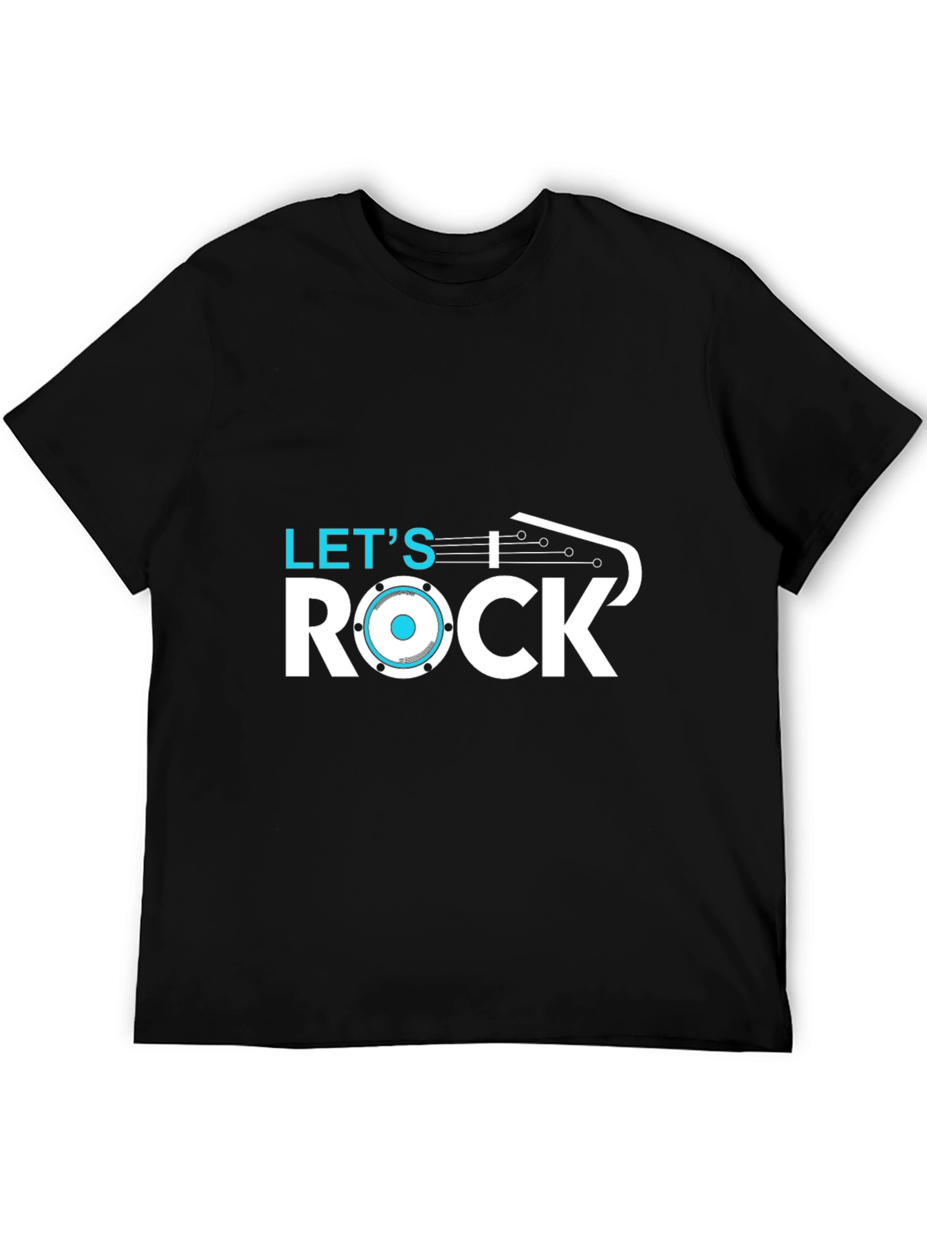 Lets Rock T-Shirt - Black Cotton Graphic Tee