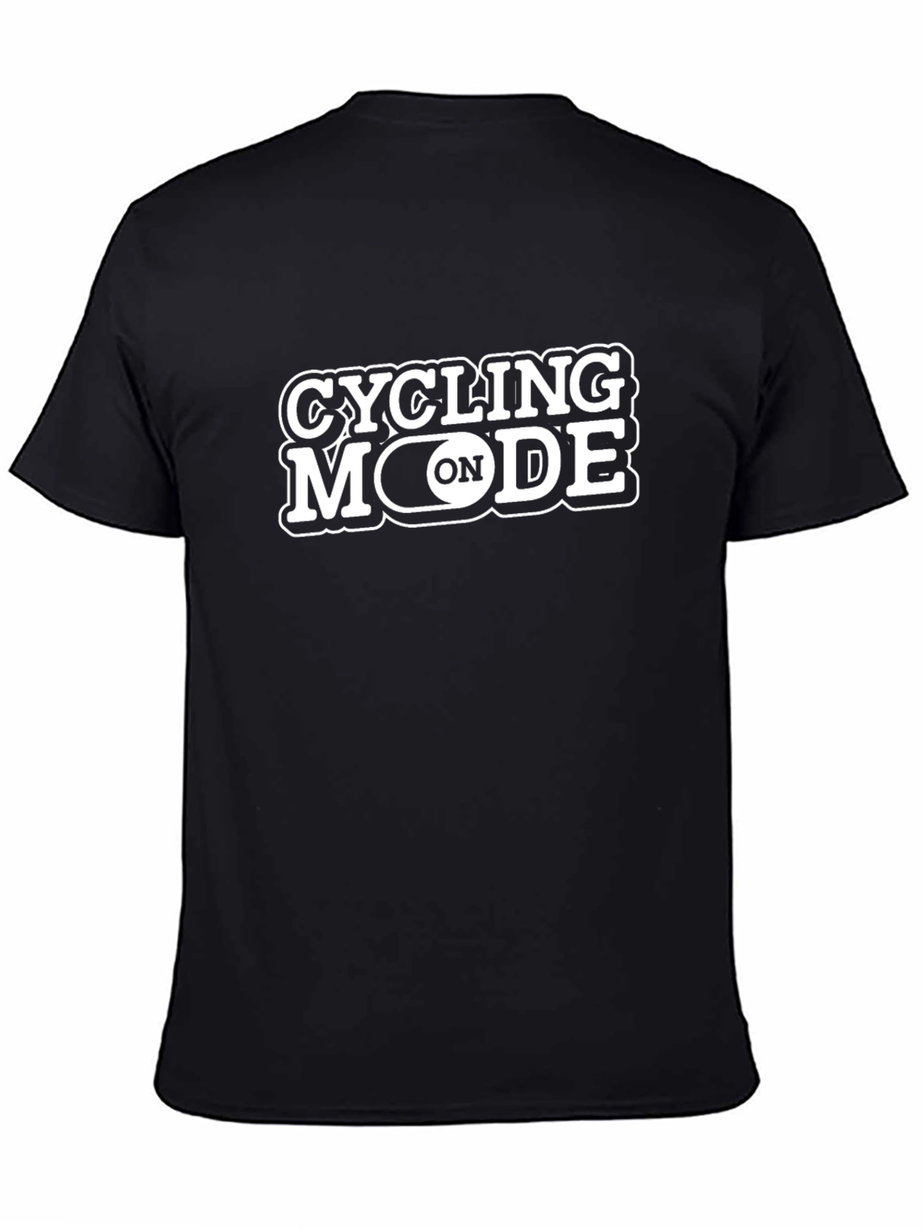 Cycling Mode On Black T-Shirt