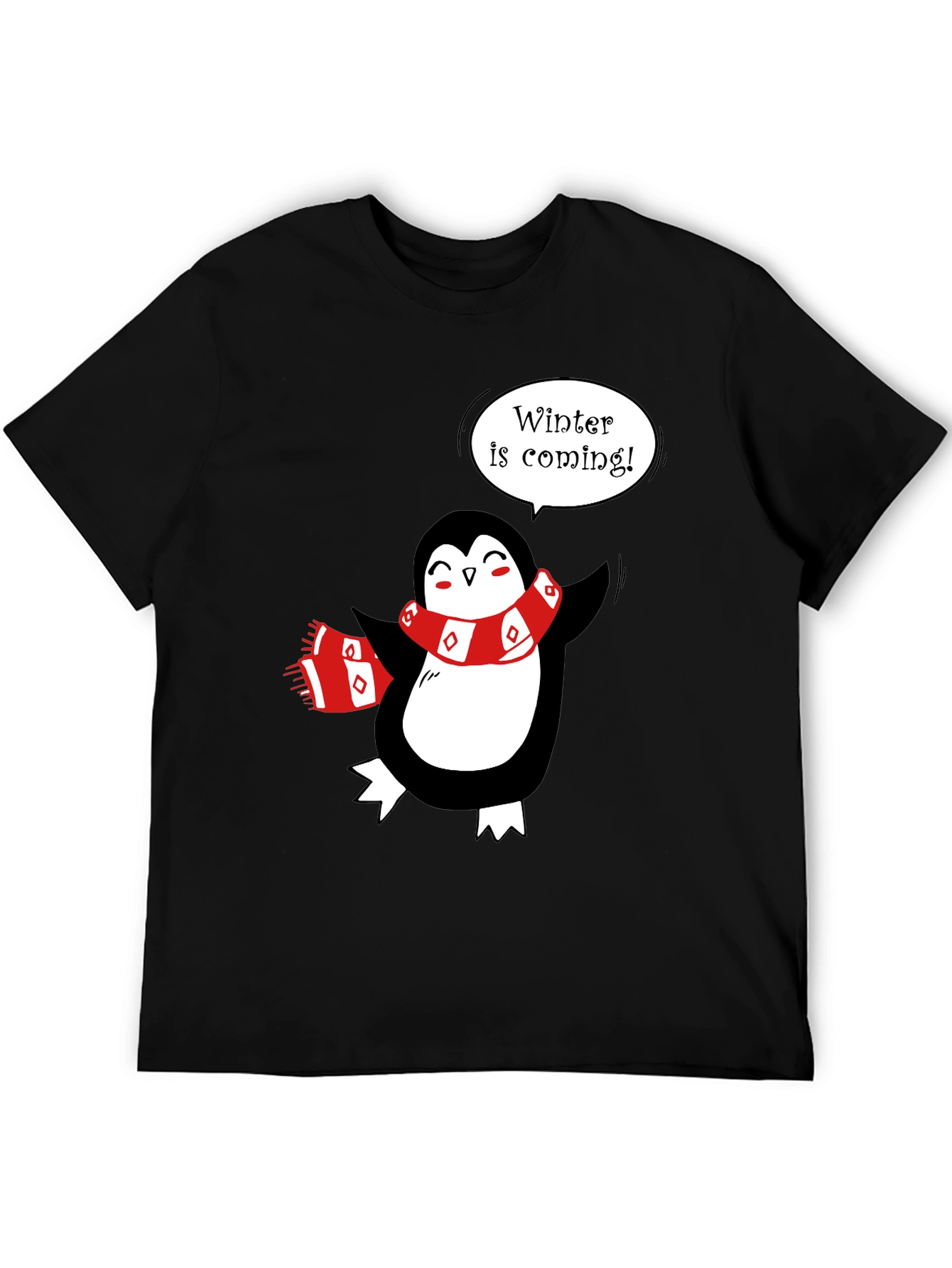 Winter is Coming Penguin T-Shirt - Festive Holiday Tee