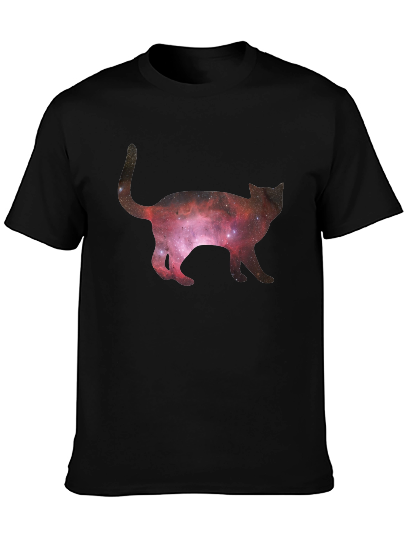 Galaxy Cat Black T-Shirt