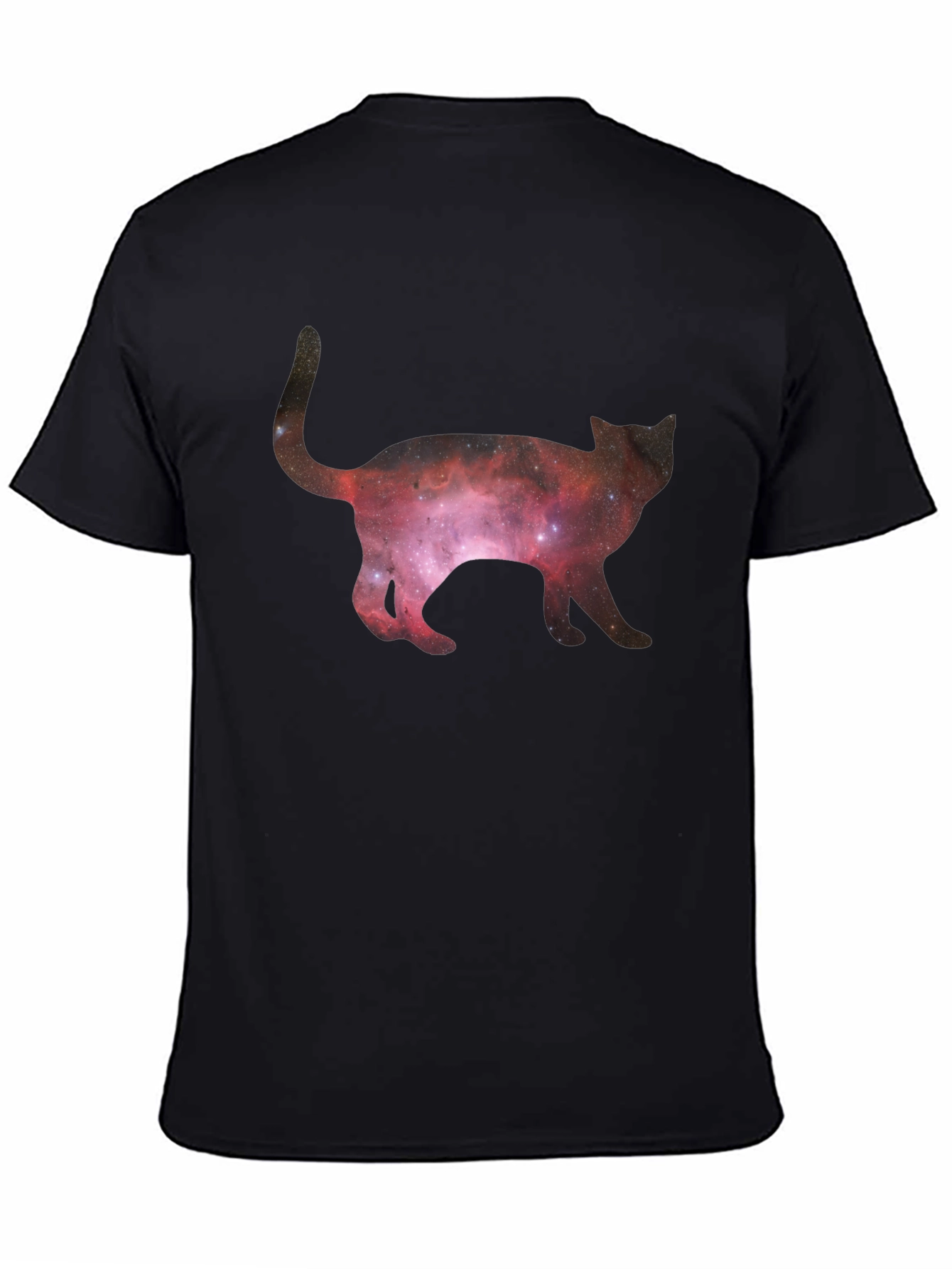 Galaxy Cat Black T-Shirt