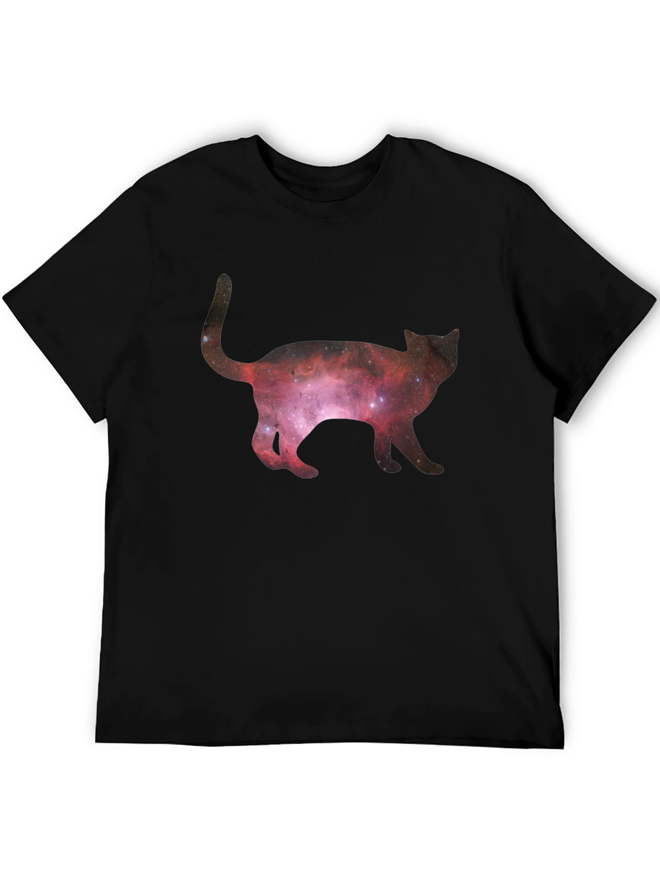 Galaxy Cat Black T-Shirt