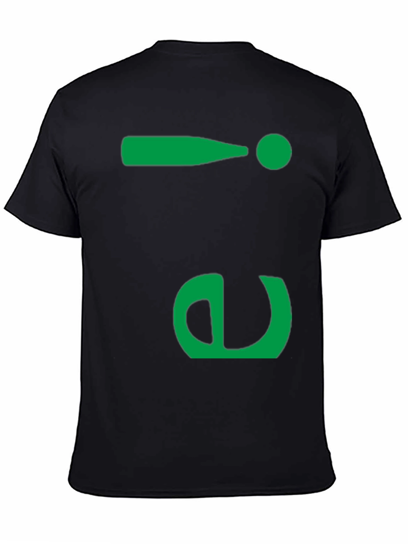 Fun Green Symbol Black T-Shirt