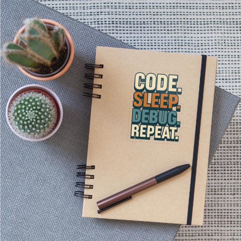 Code. Sleep. Debug. Repeat. - Funny Programmer T-S