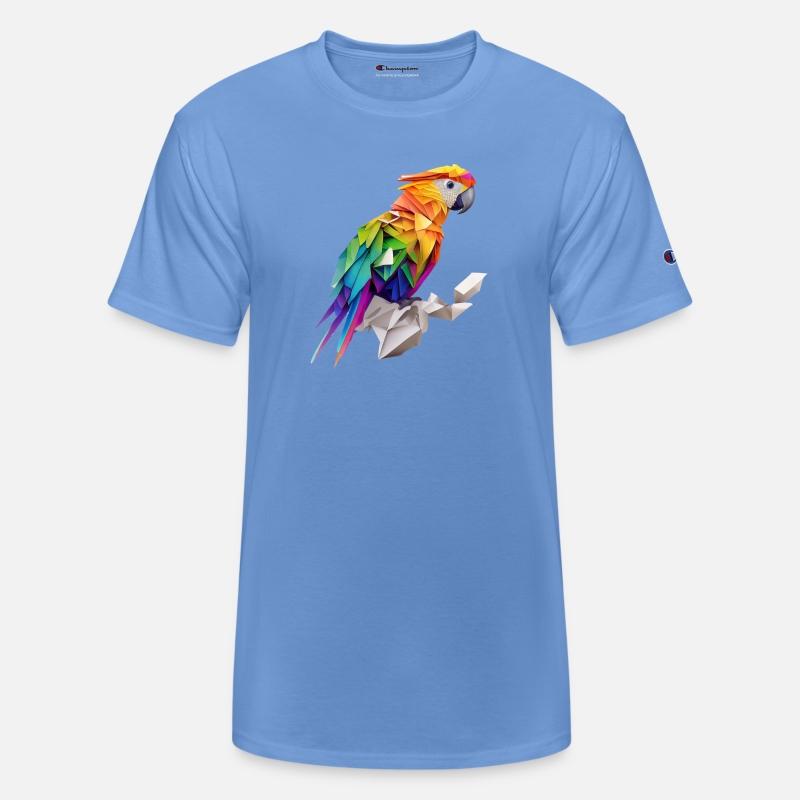 Colorful Origami Parrot Print - Handcrafted to