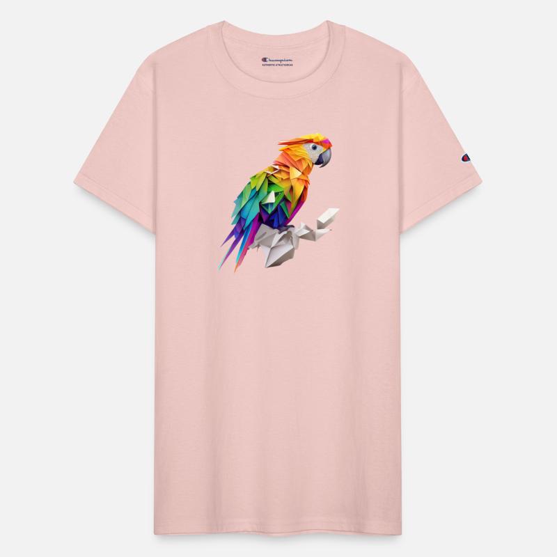 Colorful Origami Parrot Print - Handcrafted to