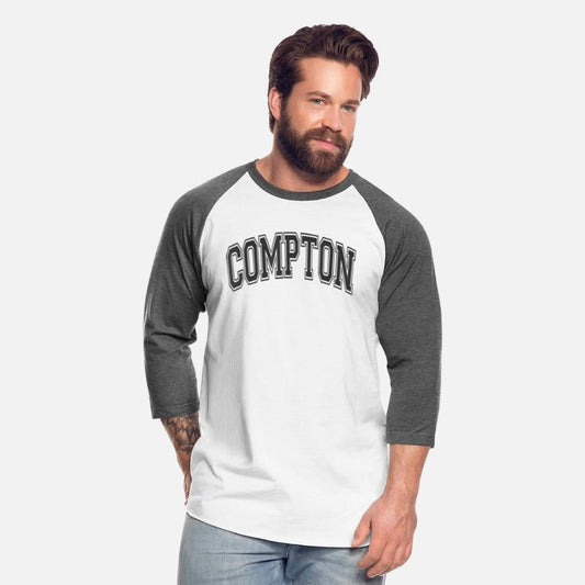 Compton California CA Varsity Style Blah Black Tex