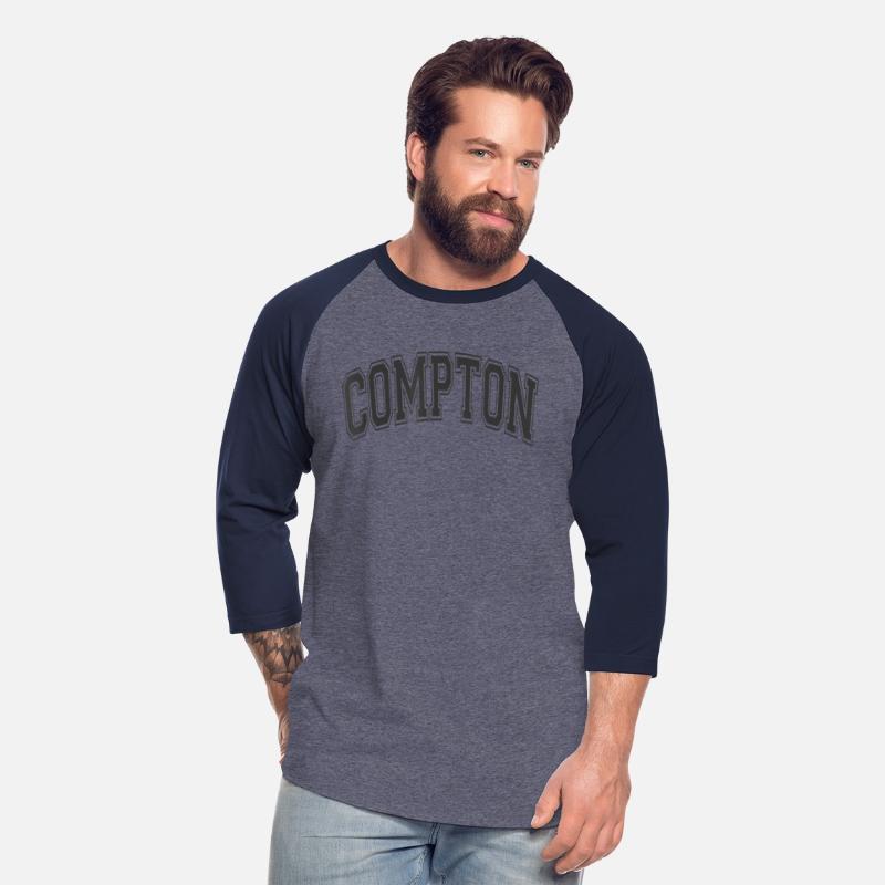 Compton California CA Varsity Style Blah Black Tex