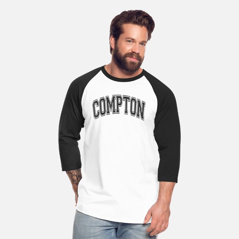 Compton California CA Varsity Style Blah Black Tex