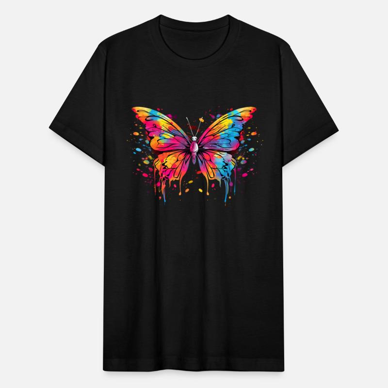 Cool Butterfly on colorful painted Butterfly