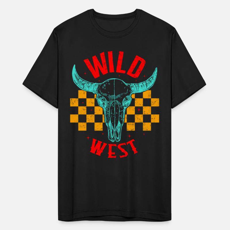 Cow Shirt, Wild West Cow Skulls Tee, Cow Fan
