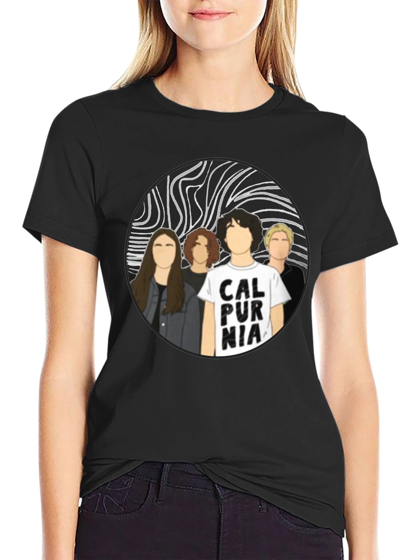 Calpurnia Band T-Shirt - Black Cotton Graphic Tee