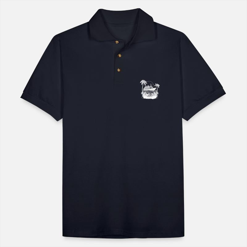 Cruise Ship In Sunset With Palm Trees