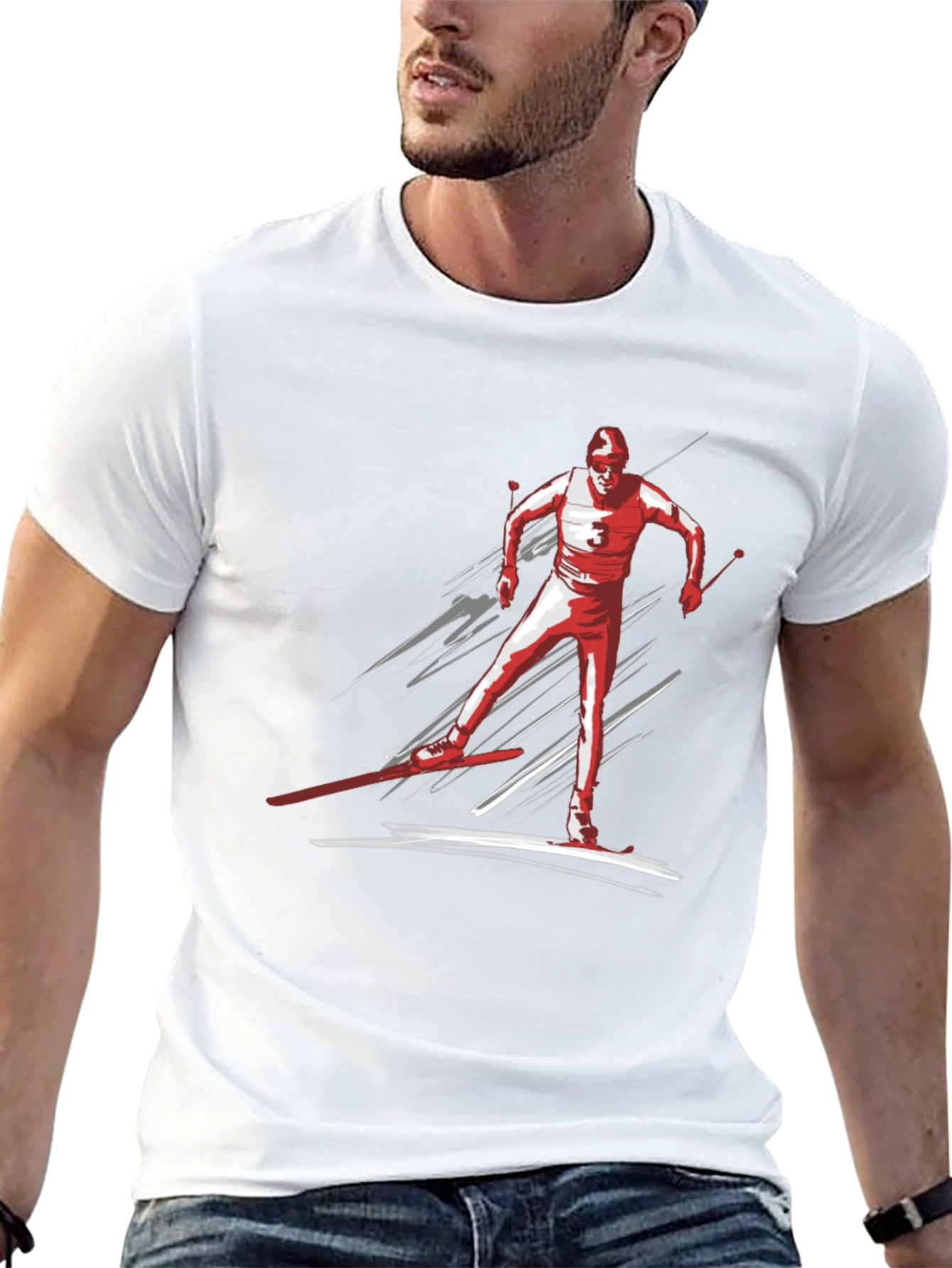 Cross Country Skier Graphic T-Shirt