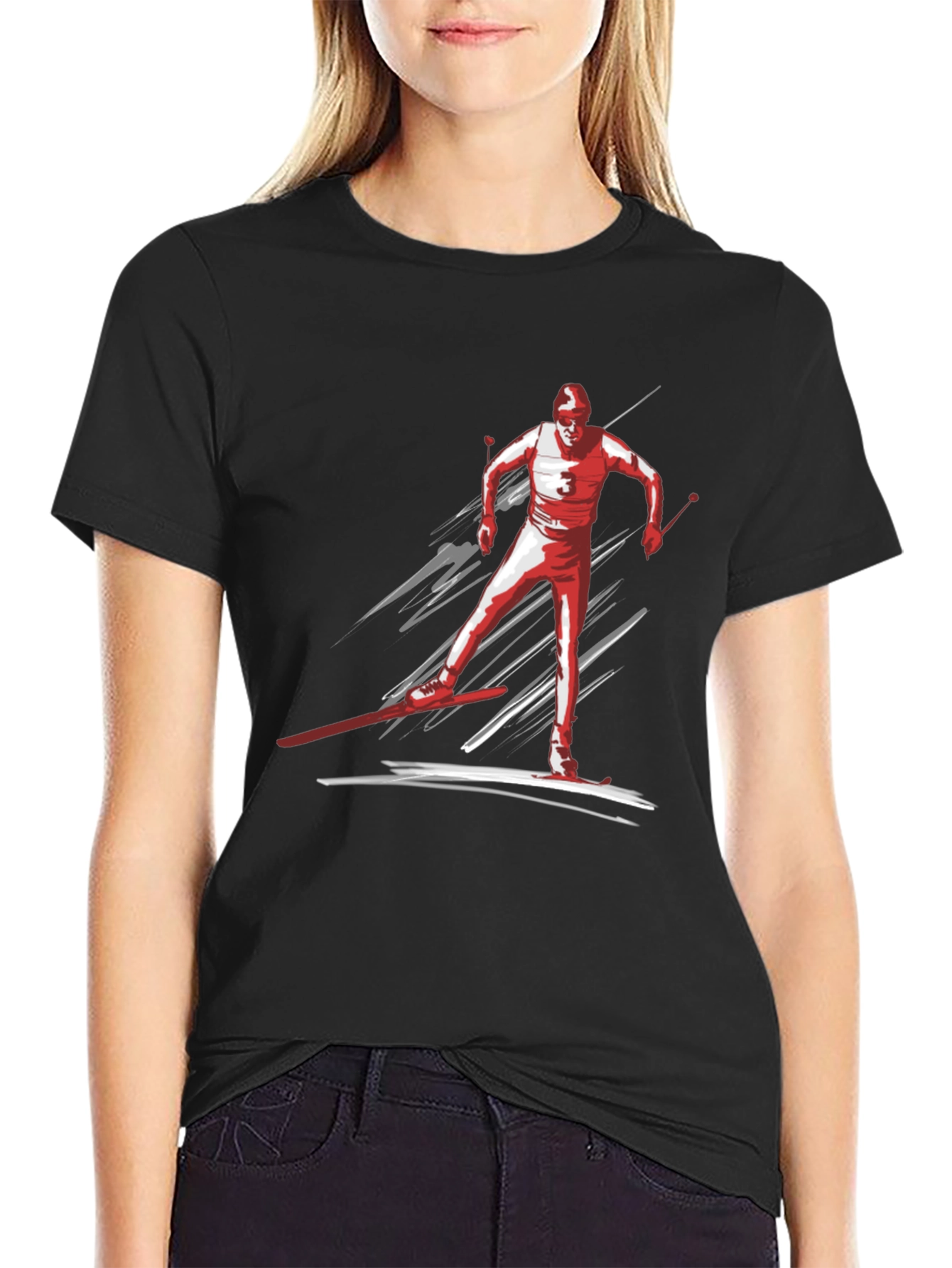 Cross Country Skier Graphic T-Shirt