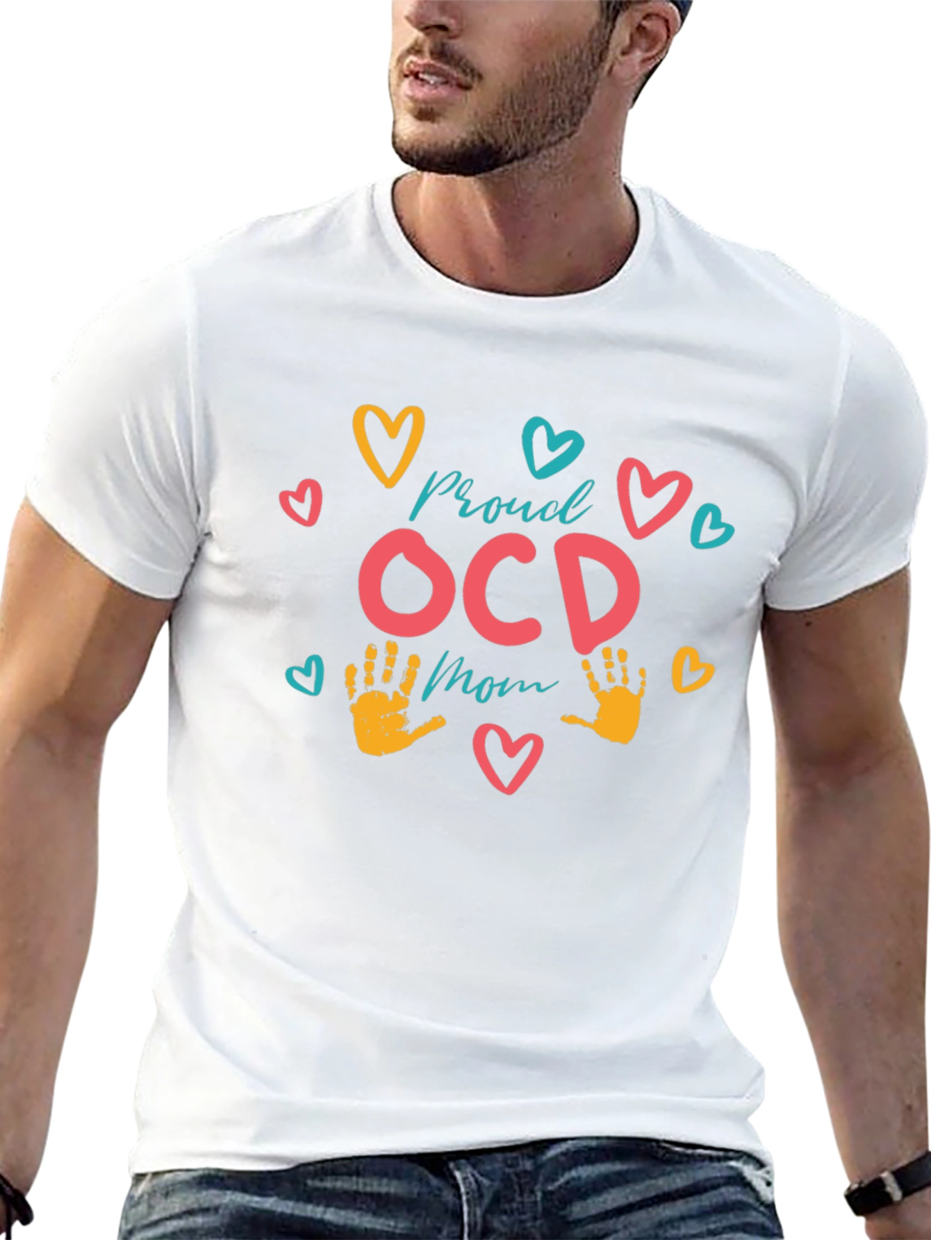 Proud OCD Mom T-Shirt - Black