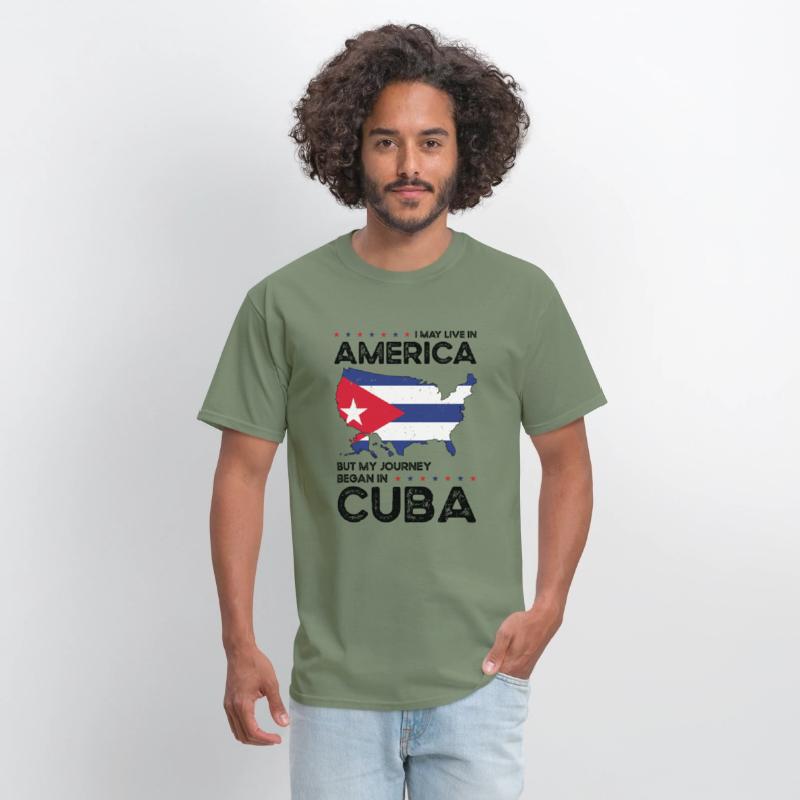 Cuban American Patriot USA Grown Cuba US Flag