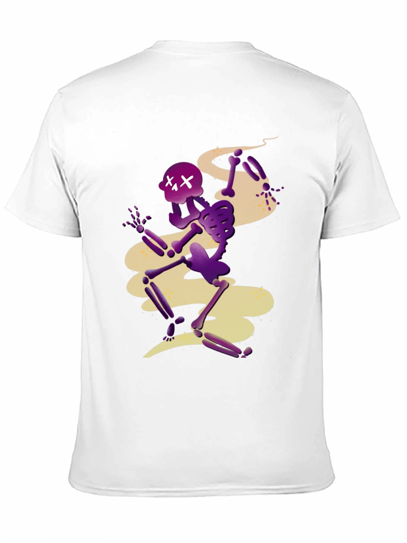 Spooky Skeleton Graphic Tee - Black Cotton Blend